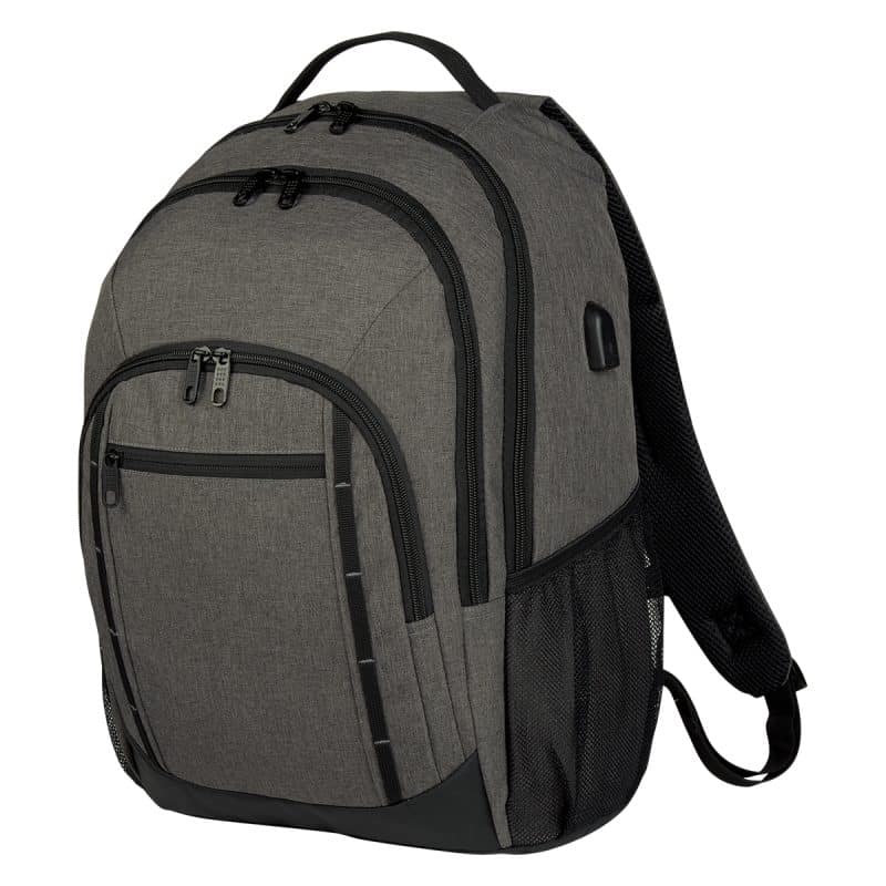 Custom Reagan Heathered Laptop Backpack - 5