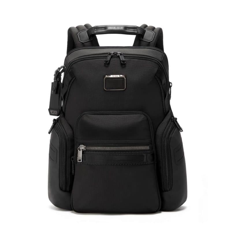 Custom Tumi Alpha Bravo Navigation Backpack- Black