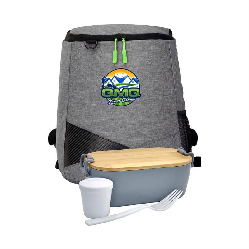 Custom Bamboo Lunch Box Backpack Set - 8