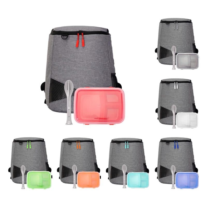 Custom Lunch To Go & Utensil Backpack Set - 1