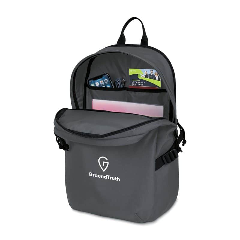 Custom Renew rPET Computer Backpack - Durango Grey - 3