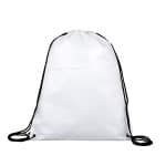 Custom "SHASTA" 13" W x 16" H Recycled RPET Full Color Import 210D RPET Drawstring Cinch Pack Backpack - 1
