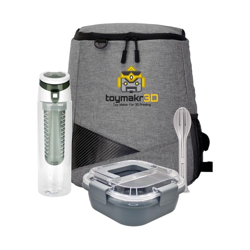 Custom Trendy Lunch Box & Utensil Backpack Set - 2