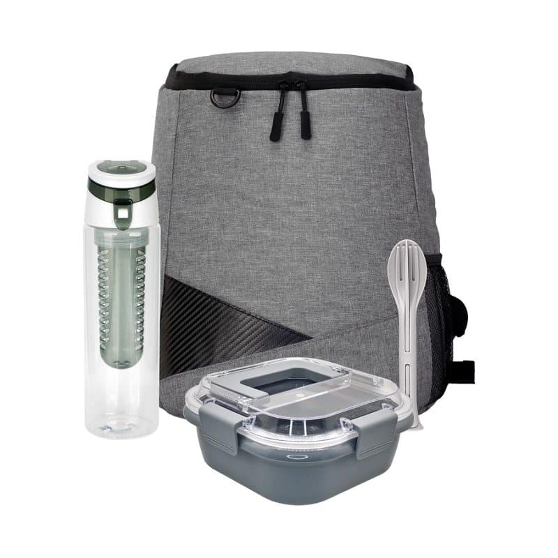 Custom Trendy Lunch Box & Utensil Backpack Set - 3