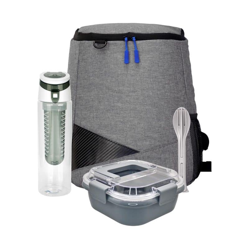 Custom Trendy Lunch Box & Utensil Backpack Set - 5