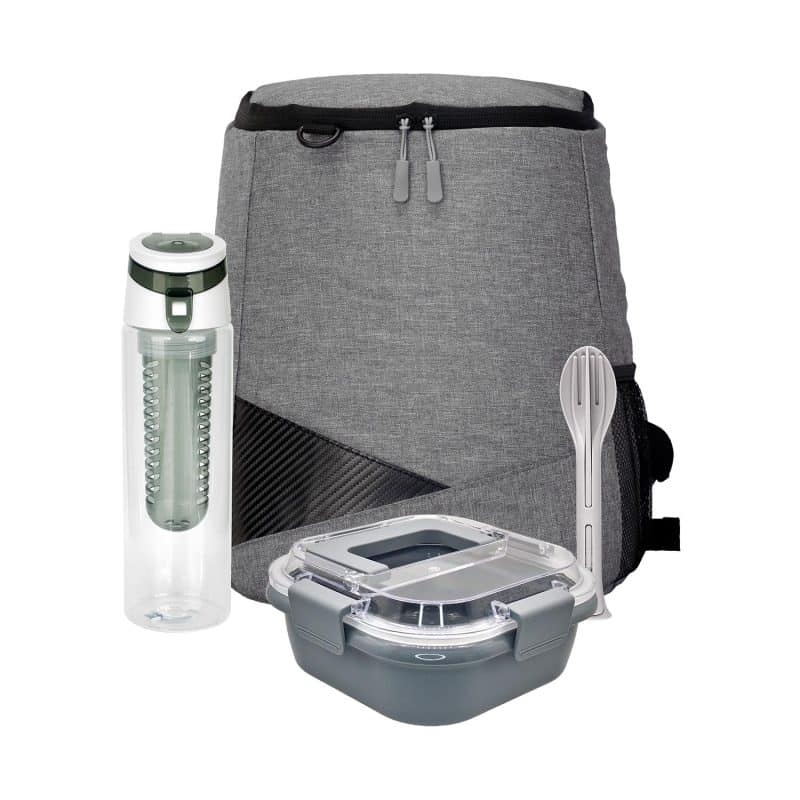 Custom Trendy Lunch Box & Utensil Backpack Set - 7