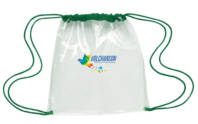 Custom Good Value™ Clear Game Drawstring Backpack - 1