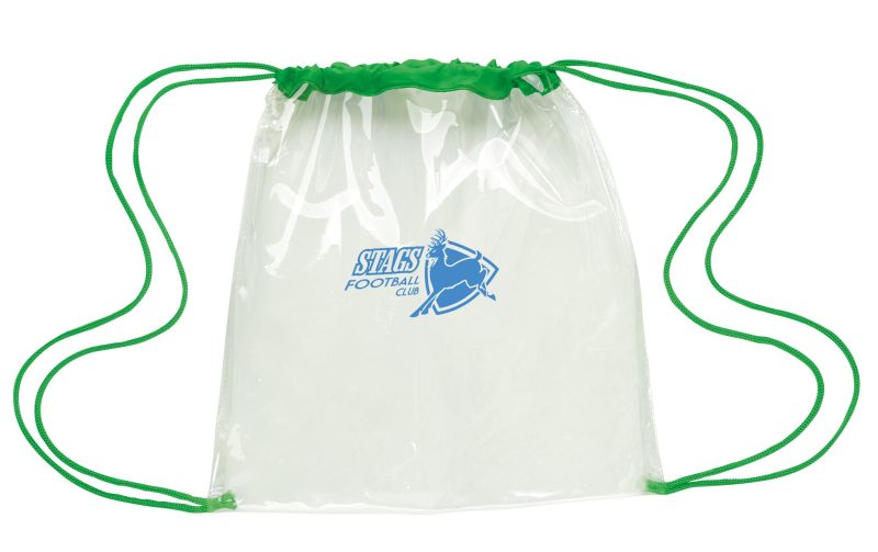 Custom Good Value™ Clear Game Drawstring Backpack - 3