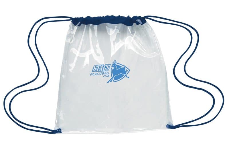 Custom Good Value™ Clear Game Drawstring Backpack - 5