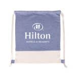 Custom TwinTone Recycled Cotton Drawstring Bag - 2
