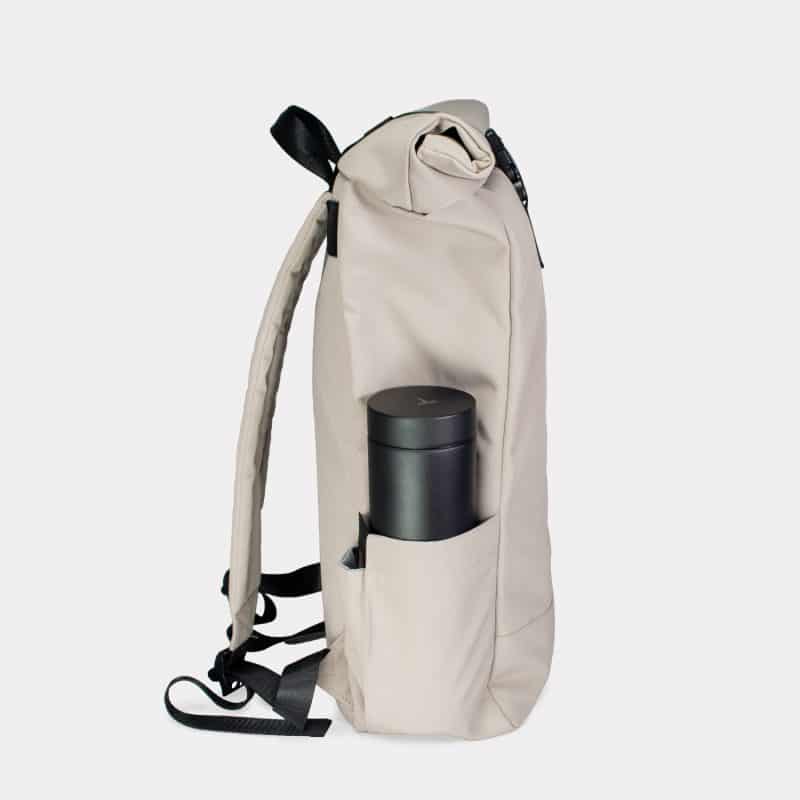 Custom Malibu - Roll Top Laptop Backpack (Tan) - 3