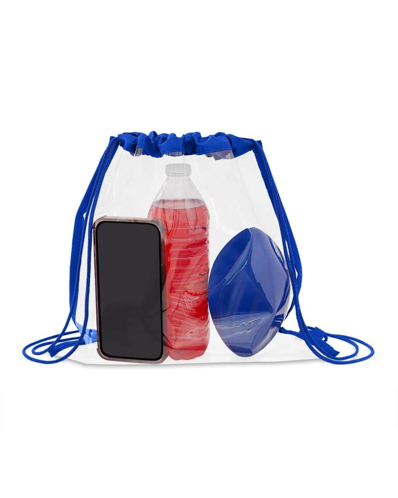 Custom All Access Clear Stadium Drawstring Bag - 5