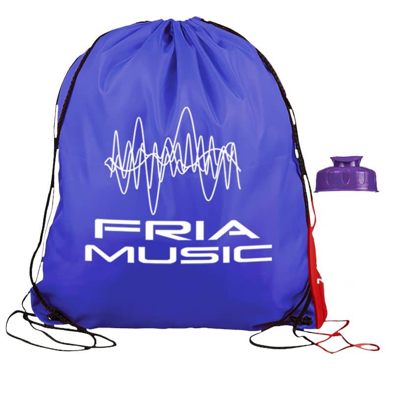 Custom Garyline® Graduate Drawstring Backpack with 27 oz. Bottle - 8