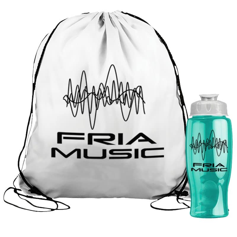 Custom Garyline® Graduate Drawstring Backpack with 27 oz. Bottle - 9