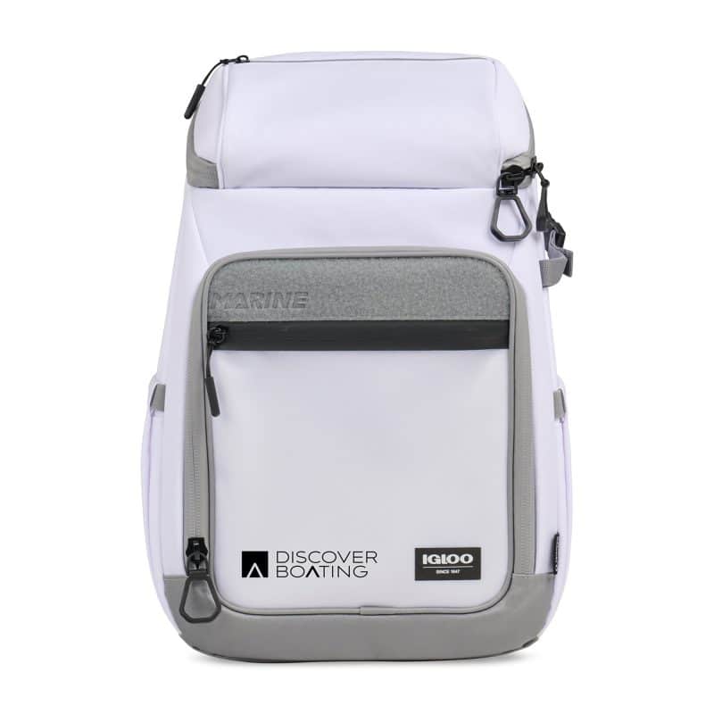 Custom Igloo® Marine 30 Can Backpack Cooler - White
