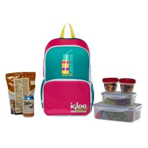 Custom Igloo® Retro 20-12 oz. Can Backpack (Lilac Breeze and Powder Blue)