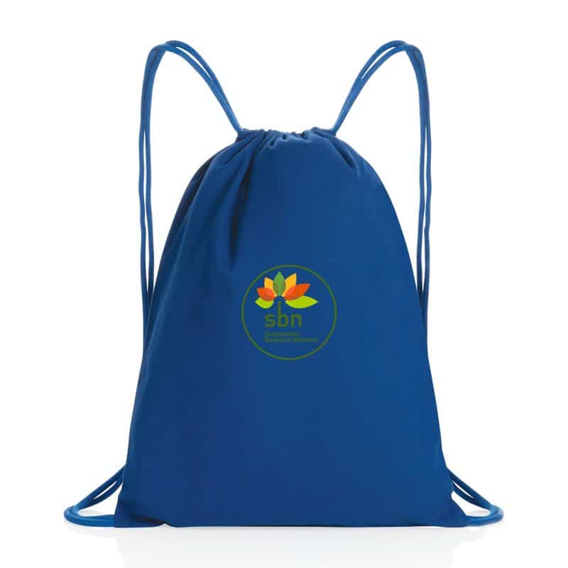 Custom Impact AWARE™ Recycled Cotton Cinchpack 145g - Blue