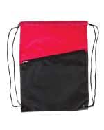 Custom Two-Tone Poly Drawstring Backpack With Zipper - 5
