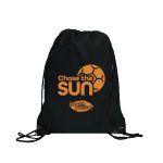 Custom Centauri Recycled Black Trim Drawstring Bag - 9