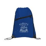 Custom Gemma Recycled Slant Zipper Drawstring Bag - 9