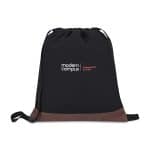 Custom Ivy Recycled Cotton Cinchpack - AWARE™ - Black