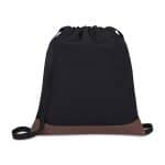 Custom Ivy Recycled Cotton Cinchpack - AWARE™ - Black - 3