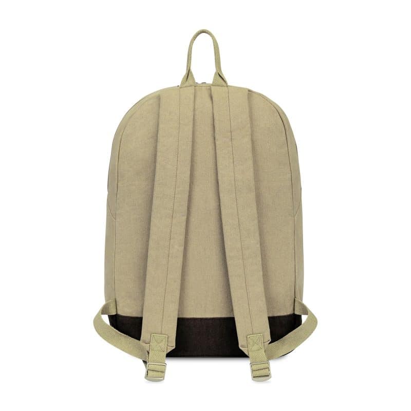 Custom Ivy Recycled Cotton Laptop Backpack - AWARE™ - Beige - 4