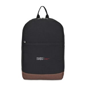 Custom Ivy Recycled Cotton Laptop Backpack - AWARE™ - Black