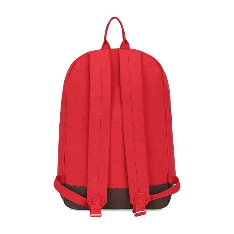 Custom Ivy Recycled Cotton Laptop Backpack - AWARE™ - Red - 4