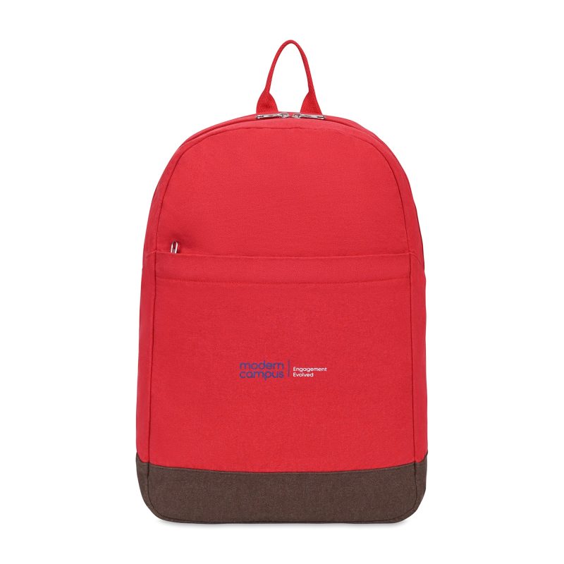 Custom Ivy Recycled Cotton Laptop Backpack - AWARE™ - Red