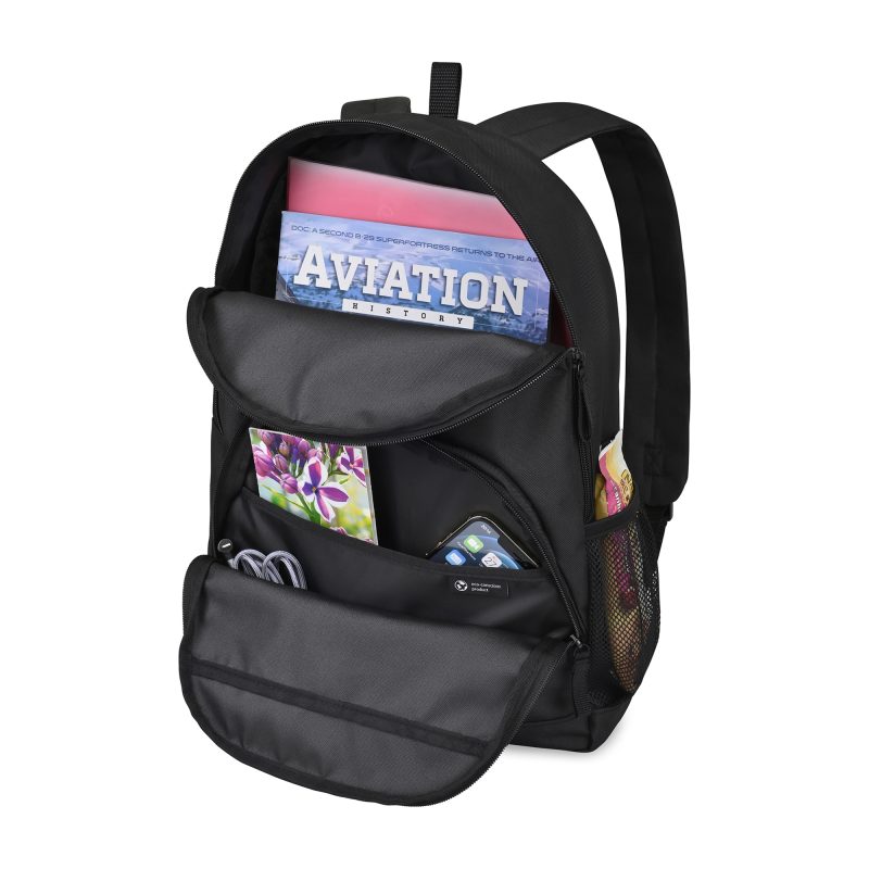 Custom Repeat Recycled rPET Backpack - Black - 3