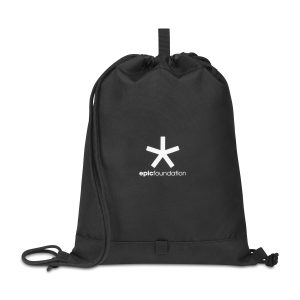 Custom Repeat Recycled rPET Cinchpack - Black