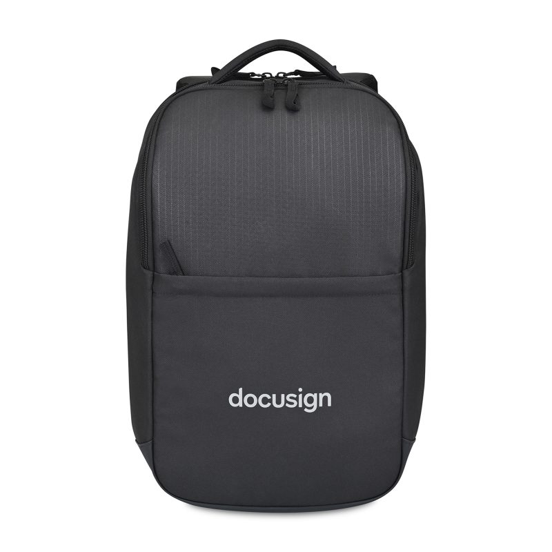 Custom Transit Recycled rPET Laptop Backpack - Black