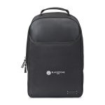 Custom Travis & Wells® Lennox Recycled Nylon Laptop Backpack - Black