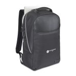 Custom Travis & Wells® Lennox Recycled Nylon Laptop Backpack - Black - 2