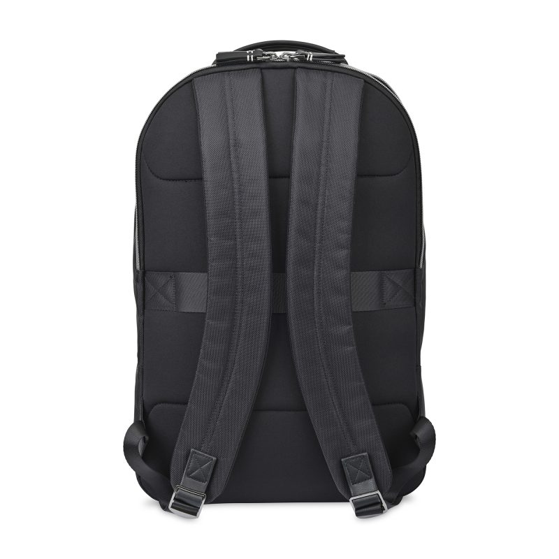 Custom Travis & Wells® Lennox Recycled Nylon Laptop Backpack - Black - 6