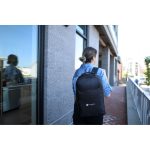 Custom Travis & Wells® Lennox Recycled Nylon Laptop Backpack - Black - 7