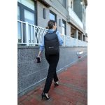 Custom Travis & Wells® Lennox Recycled Nylon Laptop Backpack - Black - 8