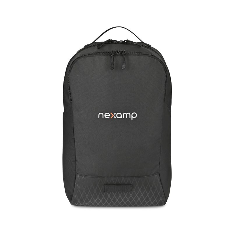 Custom Apex Recycled rPET Laptop Backpack - Black