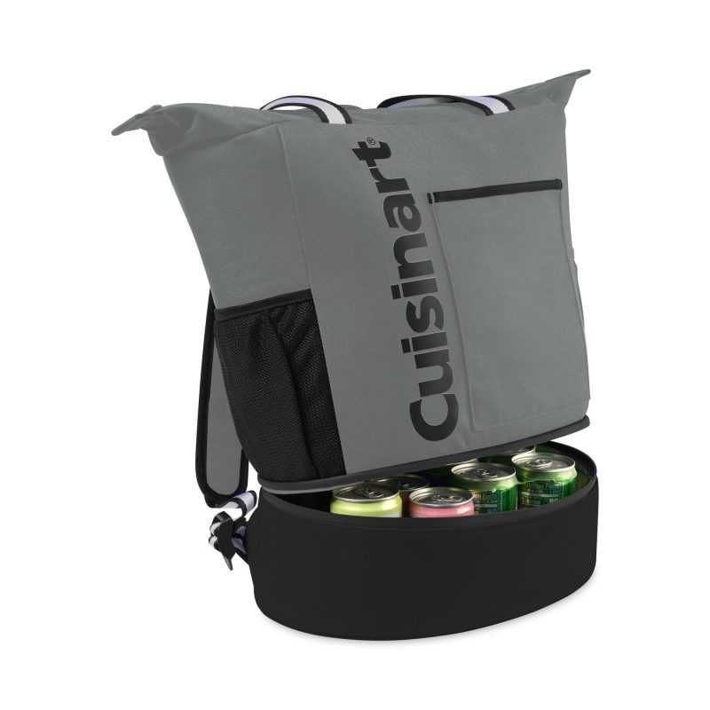 Custom Cuisinart Outdoors Expandable Backpack Cooler - Medium Grey - 4