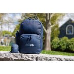 Custom Fletcher Recycled rPET Laptop Backpack & Mini Pouch Bag Charm Set - Navy Heather - 4