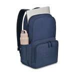 Custom Fletcher Recycled rPET Laptop Backpack - Navy Heather - 4