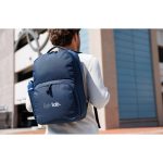 Custom Fletcher Recycled rPET Laptop Backpack - Navy Heather - 6