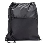 Custom Jadis Drawstring Bag w/ Zipper Pocket - 1