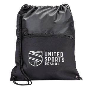 Custom Jadis Drawstring Bag w/ Zipper Pocket