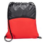 Custom Jadis Drawstring Bag w/ Zipper Pocket - 8