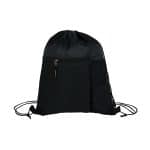 Custom Manchester Recycled (RPET) Drawstring Bag With Zippered & Mesh Pockets - 1