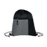 Custom Manchester Recycled (RPET) Drawstring Bag With Zippered & Mesh Pockets - 4