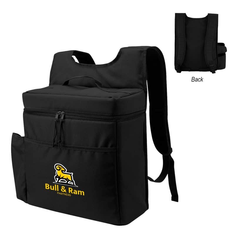 Custom Corey 30 Can Cooler Backpack With Tumbler Pocket - 2