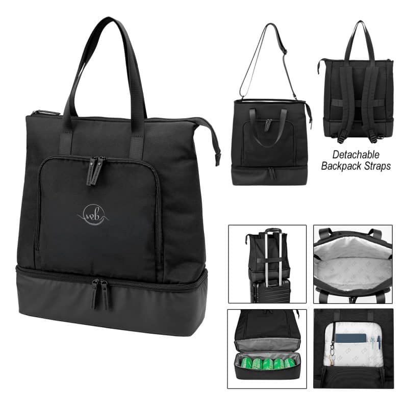 Custom Cutter & Buck® Active Collection Backpack/cooler Tote Bag - 4